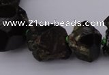 CNG1016 15.5 inches 10*14mm - 18*25mm nuggets green garnet beads