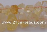 CNG1020 15.5 inches 8*12mm - 12*16mm faceted nuggets citrine beads