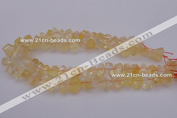 CNG1020 15.5 inches 8*12mm - 12*16mm faceted nuggets citrine beads