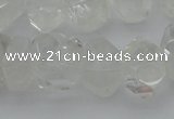 CNG1021 15.5 inches 10*14mm - 15*20mm faceted nuggets white crystal beads