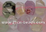 CNG1023 10*14mm - 15*20mm faceted nuggets multicolor quartz beads