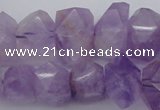 CNG1024 10*14mm - 15*20mm faceted nuggets lavender amethyst beads