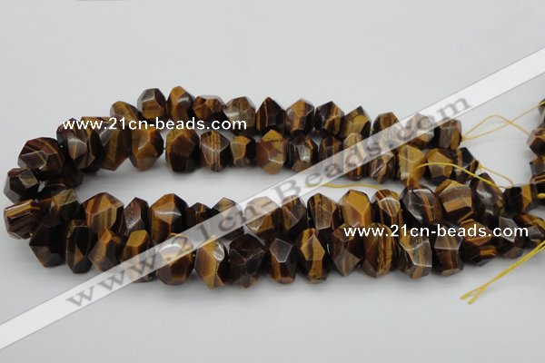 CNG1027 10*14mm - 15*20mm faceted nuggets yellow tiger eye beads