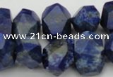 CNG1028 15.5 inches 10*14mm - 15*20mm faceted nuggets lapis lazuli beads