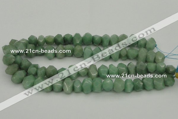 CNG1030 10*14mm - 13*18mm faceted nuggets green aventurine beads