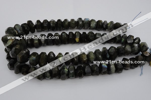 CNG1035 15.5 inches 12*16mm - 15*22mm faceted nuggets labradorite beads