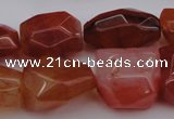 CNG1040 15.5 inches 13*18mm - 15*20mm faceted nuggets carnelian beads