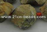 CNG1045 15.5 inches 15*20mm - 25*35mm nuggets inkstone fossil beads