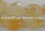 CNG1057 15.5 inches 12*16mm - 15*20mm faceted nuggets citrine beads