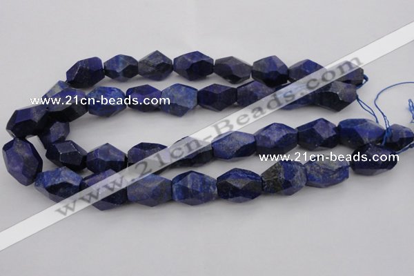 CNG1060 15.5 inches 12*16mm - 15*20mm faceted nuggets lapis lazuli beads