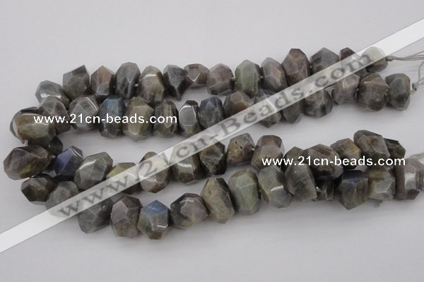 CNG1073 15.5 inches 12*16mm - 15*20mm faceted nuggets labradorite beads