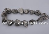 CNG1077 15.5 inches 13*18mm - 20*25mm nuggets plated rose quartz beads