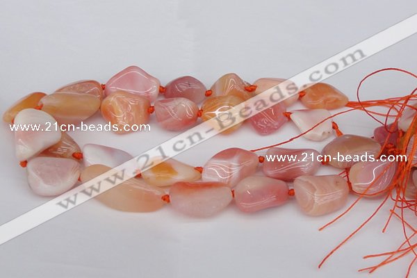 CNG1080 15.5 inches 12*20mm - 14*35mm nuggets red botswana agate beads