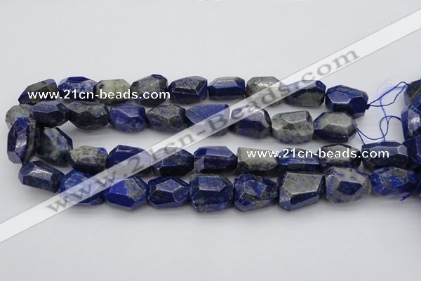 CNG1088 15.5 inches 15*20mm - 18*25mm faceted nuggets lapis lzuli beads