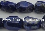 CNG1089 15.5 inches 15*20mm - 18*25mm faceted nuggets lapis lzuli beads