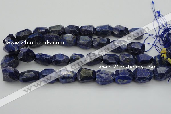 CNG1089 15.5 inches 15*20mm - 18*25mm faceted nuggets lapis lzuli beads