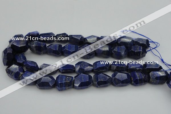 CNG1090 15.5 inches 15*20mm - 18*25mm faceted nuggets lapis lzuli beads