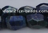 CNG1091 15*20mm - 18*25mm faceted nuggets lapis lzuli & chrysocolla beads