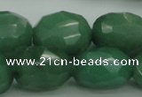 CNG1093 15*20mm - 18*25mm faceted nuggets green aventurine beads