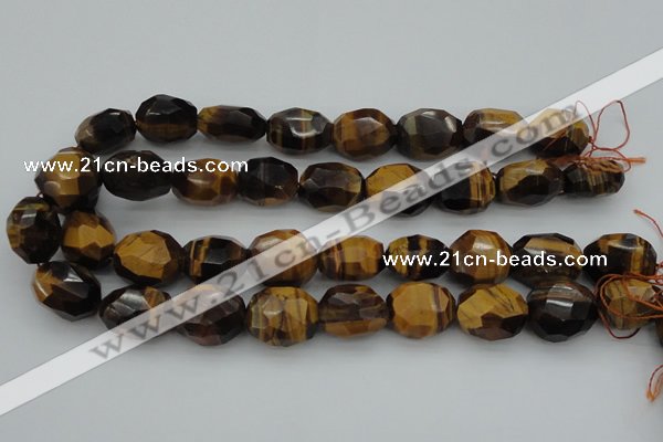 CNG1094 15*20mm - 18*25mm faceted nuggets yellow tiger eye beads