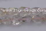 CNG1099 8*12mm - 10*14mm faceted nuggets AB-color white crystal beads