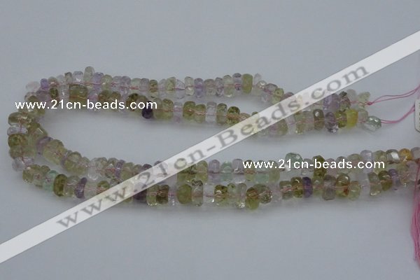 CNG1105 15.5 inches 5*8mm - 6*12mm faceted nuggets mixed quartz beads