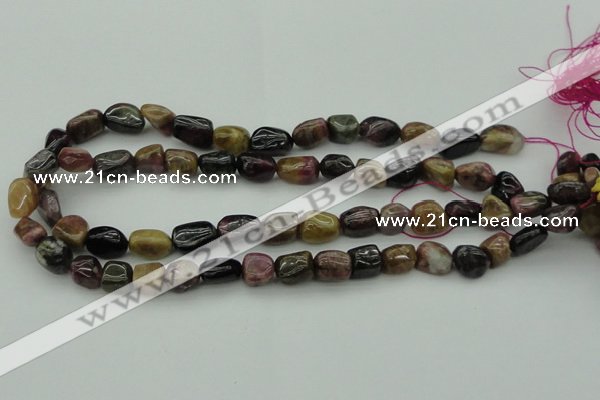 CNG1107 15.5 inches 8*12mm - 10*14mm nuggets tourmaline beads