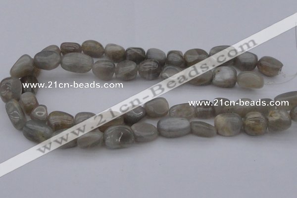 CNG1108 15.5 inches 10*14mm - 12*16mm nuggets moonstone beads