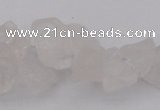 CNG1115 15.5 inches 8*12mm - 13*18mm nuggets white crystal beads