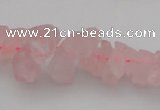 CNG1119 15.5 inches 8*12mm - 13*18mm nuggets rose quartz beads