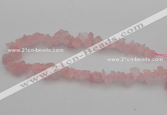 CNG1119 15.5 inches 8*12mm - 13*18mm nuggets rose quartz beads