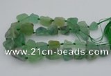 CNG1165 15.5 inches 15*25mm - 25*30mm nuggets green fluorite beads