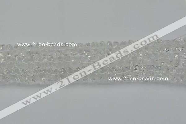 CNG1175 15.5 inches 6*14mm - 8*14mm nuggets white crystal beads