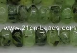 CNG1179 15.5 inches 6*14mm - 8*14mm nuggets green rutilated quartz beads