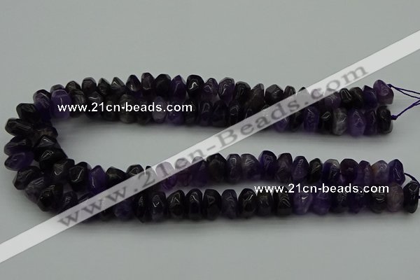 CNG1180 15.5 inches 6*14mm - 8*14mm nuggets amethyst beads