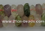 CNG1182 15.5 inches 6*14mm - 8*14mm nuggets mixed quartz beads