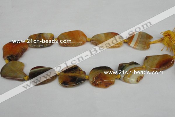 CNG1201 15.5 inches 20*30mm - 25*35mm freeform agate beads