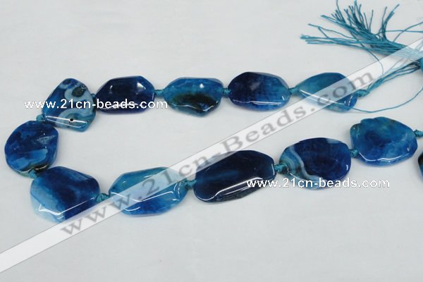 CNG1205 15.5 inches 20*30mm - 30*40mm freeform agate beads