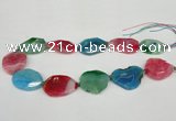 CNG1207 15.5 inches 20*30mm - 30*40mm freeform agate beads