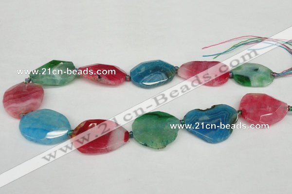 CNG1207 15.5 inches 20*30mm - 30*40mm freeform agate beads