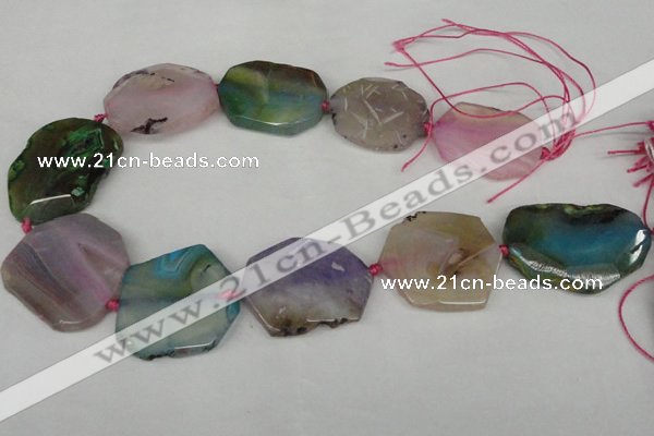 CNG1208 15.5 inches 25*35mm - 35*45mm freeform agate beads