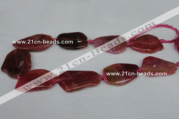 CNG1209 15.5 inches 25*35mm - 35*45mm freeform agate beads