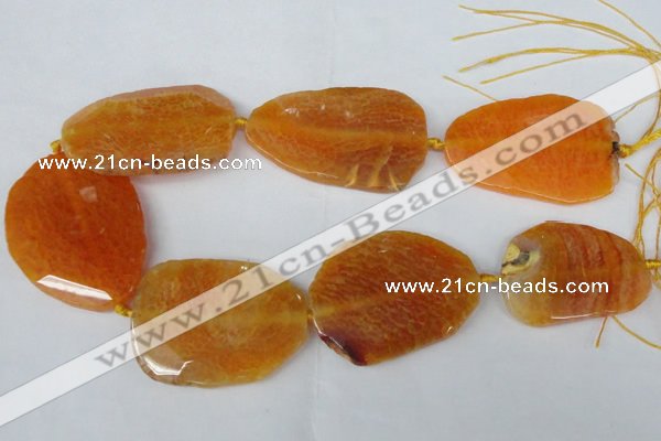 CNG1211 15.5 inches 35*45mm - 45*55mm freeform agate beads