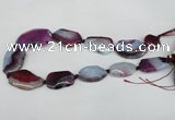 CNG1217 15.5 inches 20*30mm - 30*40mm freeform agate beads