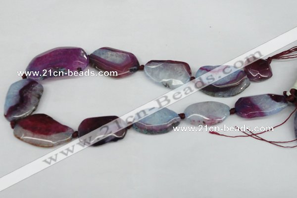 CNG1217 15.5 inches 20*30mm - 30*40mm freeform agate beads