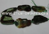 CNG1221 15.5 inches 30*50mm - 40*55mm freeform agate beads