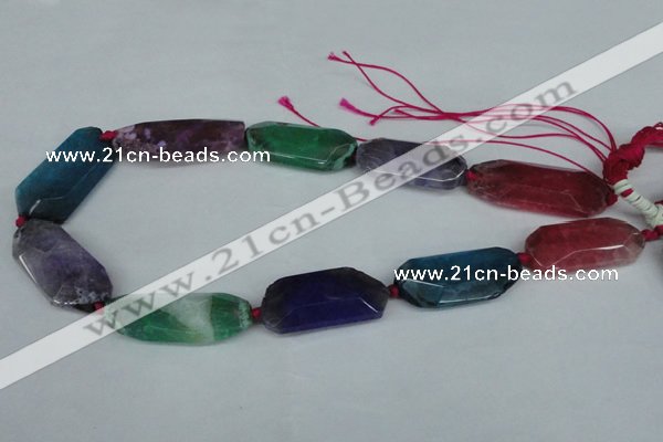 CNG1225 15.5 inches 18*30mm - 20*45mm freeform agate beads