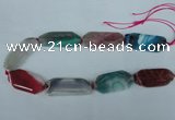 CNG1226 15.5 inches 20*35mm - 24*45mm freeform agate beads