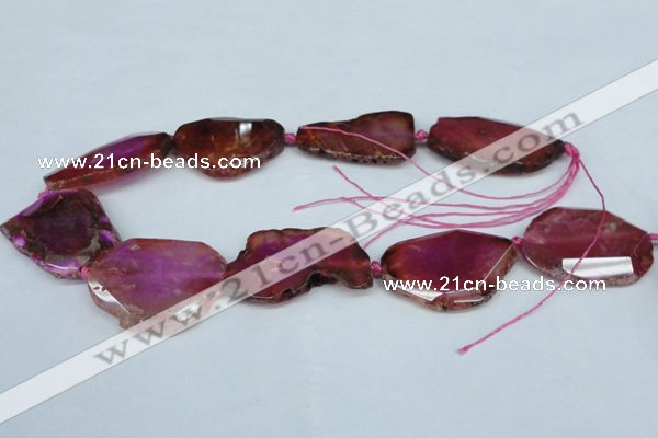 CNG1231 15.5 inches 25*35mm - 35*45mm freeform agate beads