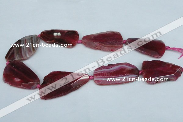 CNG1232 15.5 inches 25*40mm - 32*55mm freeform agate beads